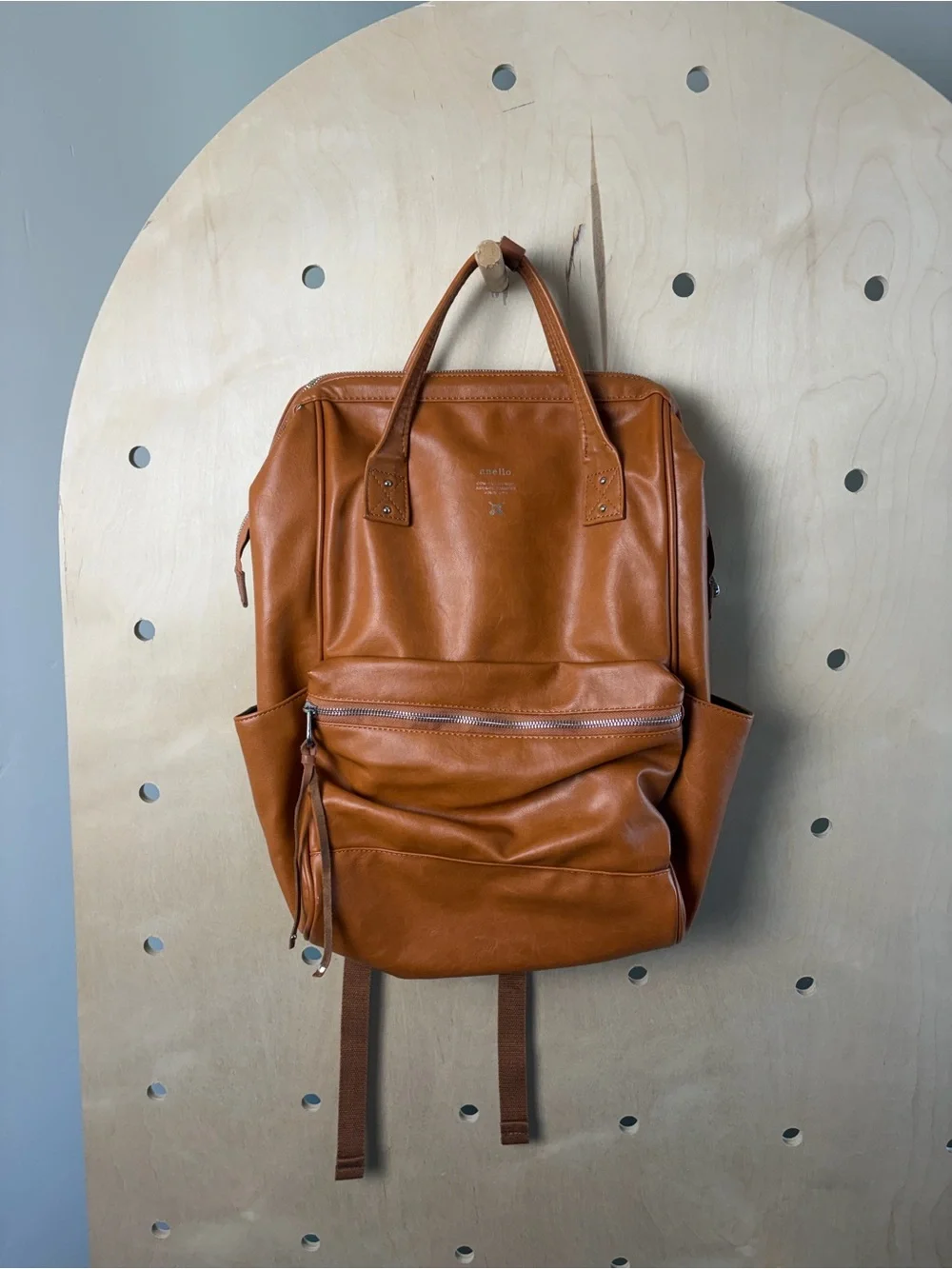 Anello Designed in Japan Smooth Leather Backpack Laptop Storage